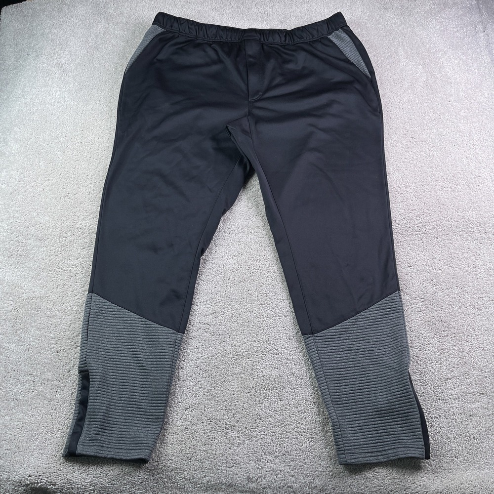Duluth Pants Men 2XL Black Grey Boundary Layer Fleece Joggers Activewear
